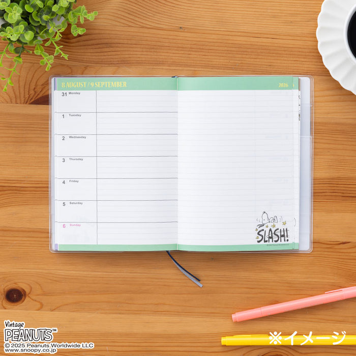 Japan Sanrio - Calendar & Planner 2026 x Snoopy B6 Diary (Horizontal Ruled Type) 2026