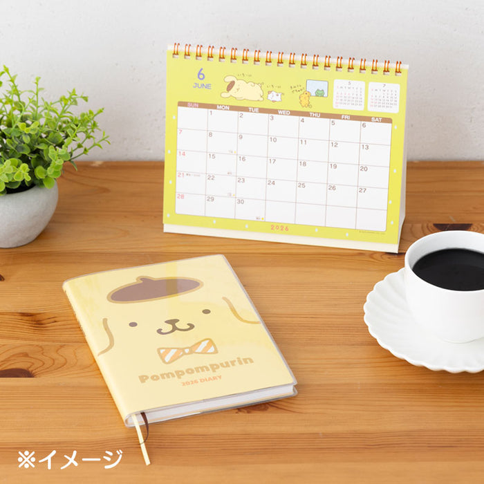 Japan Sanrio - Calendar & Planner 2026 x Pompompurin B6 Diary (Block Type) 2026