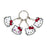 Japan Sanrio - Hello Kitty 4-Piece Acrylic Keychain (Face)
