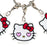 Japan Sanrio - Hello Kitty 4-Piece Acrylic Keychain (Face)