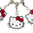Japan Sanrio - Hello Kitty 4-Piece Acrylic Keychain (Face)