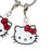 Japan Sanrio - Hello Kitty 4-Piece Acrylic Keychain (Face)