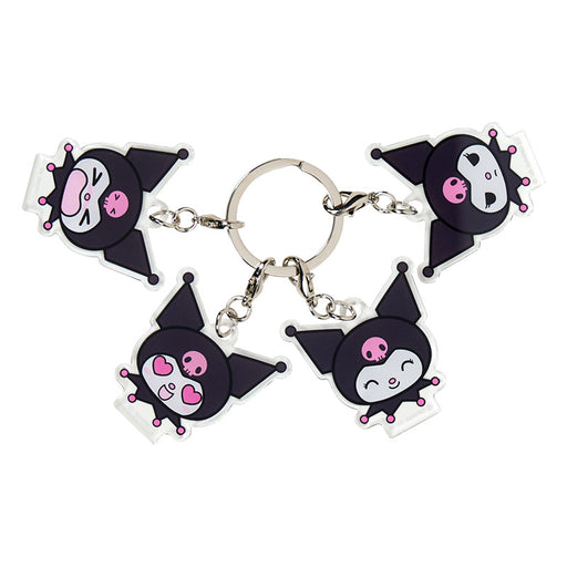 Japan Sanrio - Kuromi 4-Piece Acrylic Keychain (Face)