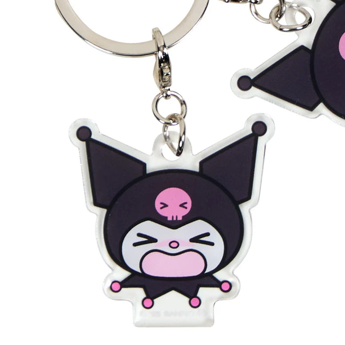 Japan Sanrio - Kuromi 4-Piece Acrylic Keychain (Face)