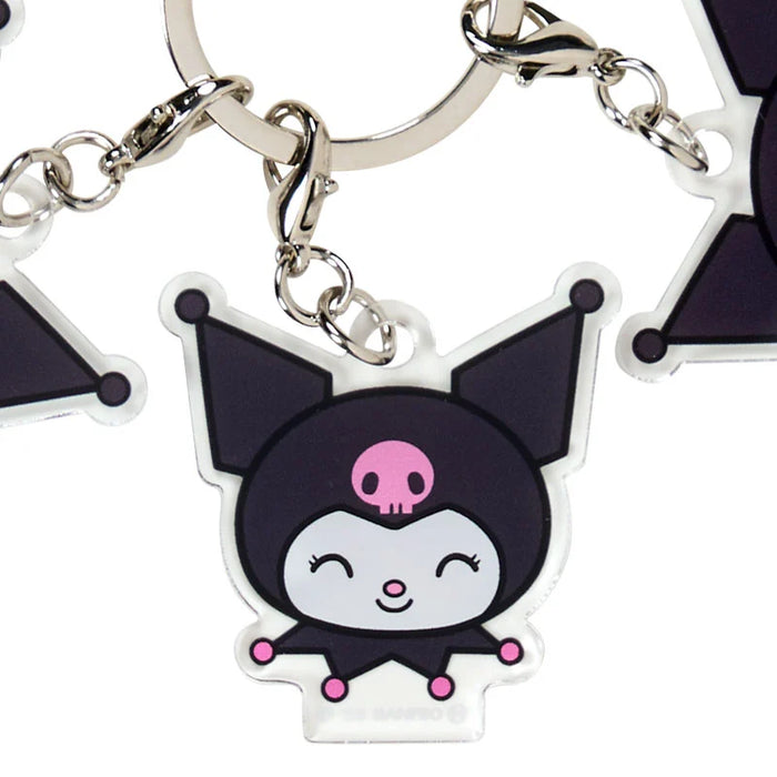 Japan Sanrio - Kuromi 4-Piece Acrylic Keychain (Face)