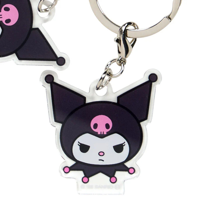 Japan Sanrio - Kuromi 4-Piece Acrylic Keychain (Face)