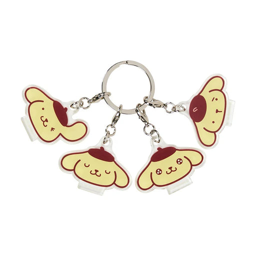Japan Sanrio - Pompompurin 4-Piece Acrylic Keychain (Face)