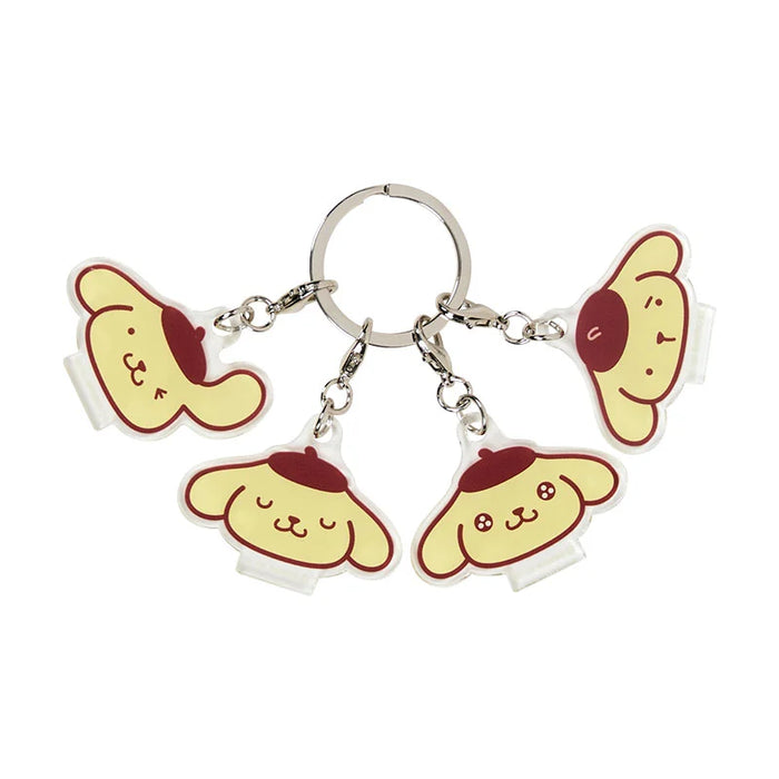 Japan Sanrio - Pompompurin 4-Piece Acrylic Keychain (Face)