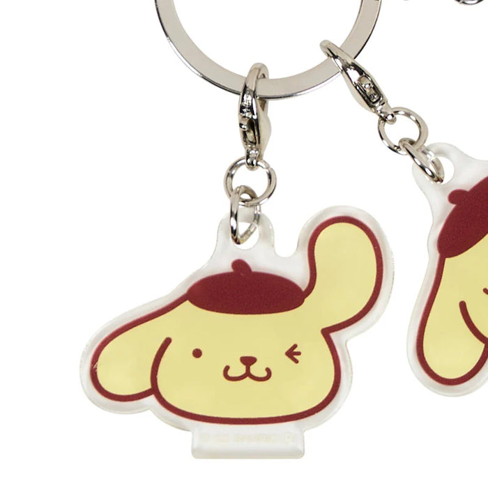 Japan Sanrio - Pompompurin 4-Piece Acrylic Keychain (Face)