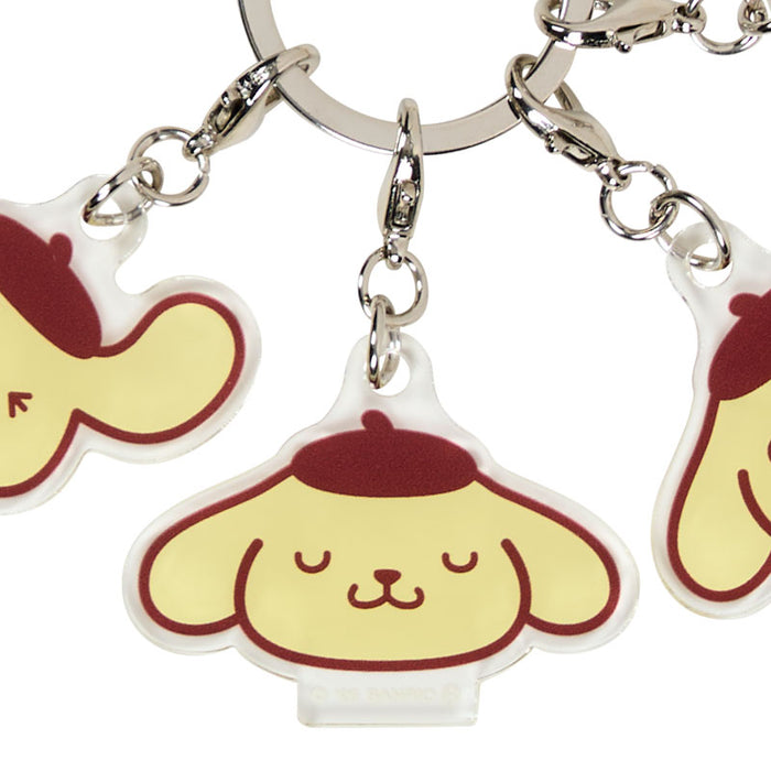 Japan Sanrio - Pompompurin 4-Piece Acrylic Keychain (Face)