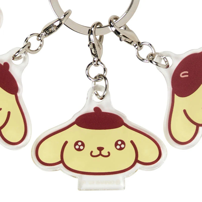 Japan Sanrio - Pompompurin 4-Piece Acrylic Keychain (Face)
