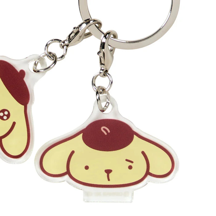 Japan Sanrio - Pompompurin 4-Piece Acrylic Keychain (Face)