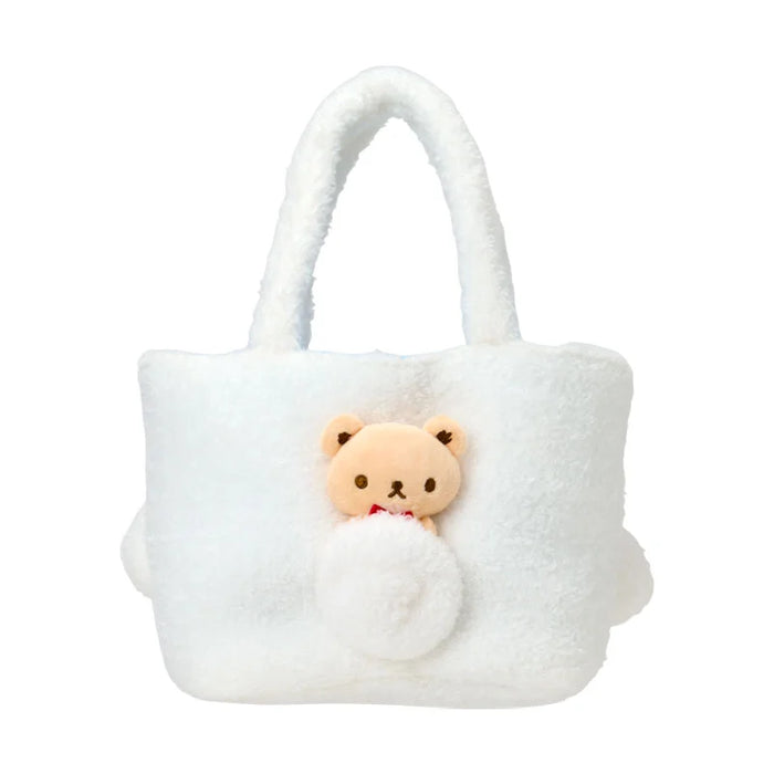 Japan Sanrio - Cinnamoroll Big Face Fluffy Tote Bag (With Bear)
