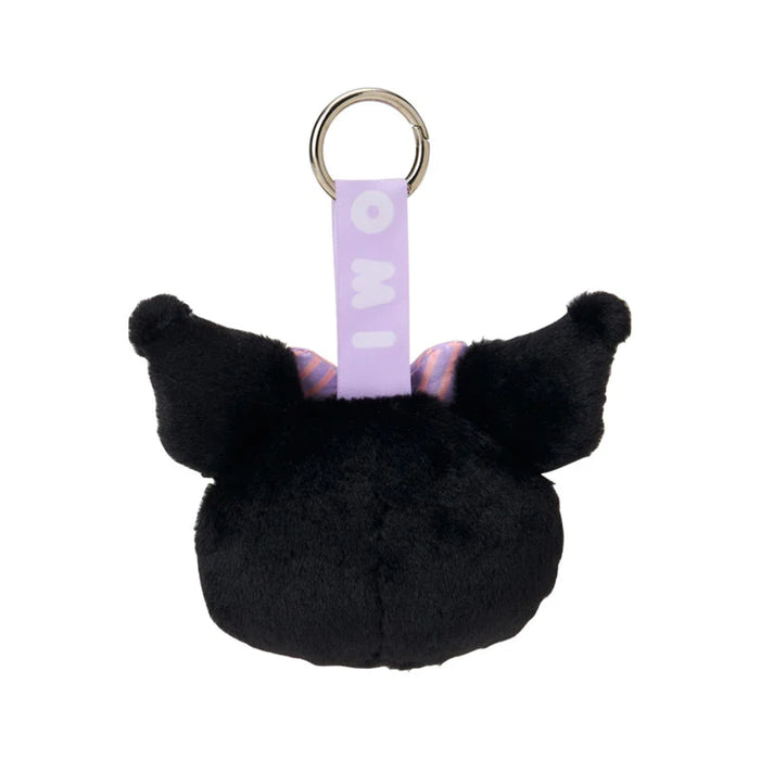 Japan Sanrio - Kuromi Face Tag  Plush Keychain