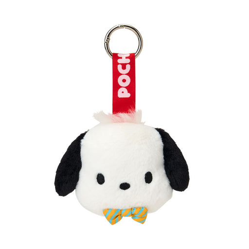 Japan Sanrio - Pochacco Face Tag  Plush Keychain