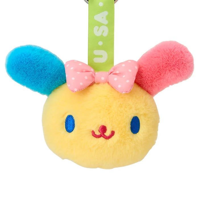 Japan Sanrio - Usahana Face Tag  Plush Keychain