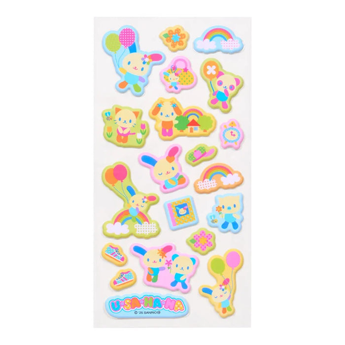 Japan Sanrio - Usahana Puffy Stickers