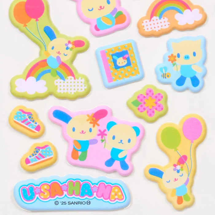 Japan Sanrio - Usahana Puffy Stickers