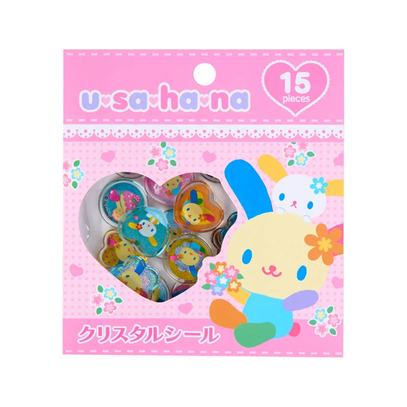 Japan Sanrio - Usahana Crystal Seal Stickers