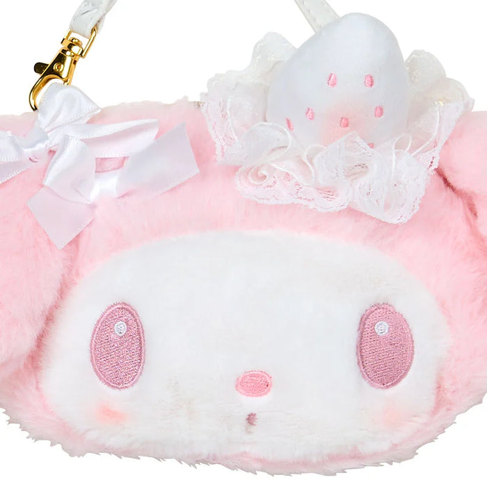 Japan Sanrio - My Melody Plush Sacoche (White Strawberry Tea Time)