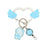 Japan Sanrio - Hello Kitty Acrylic Carabiner with Reel (Sparkling Angel) Color: Blue