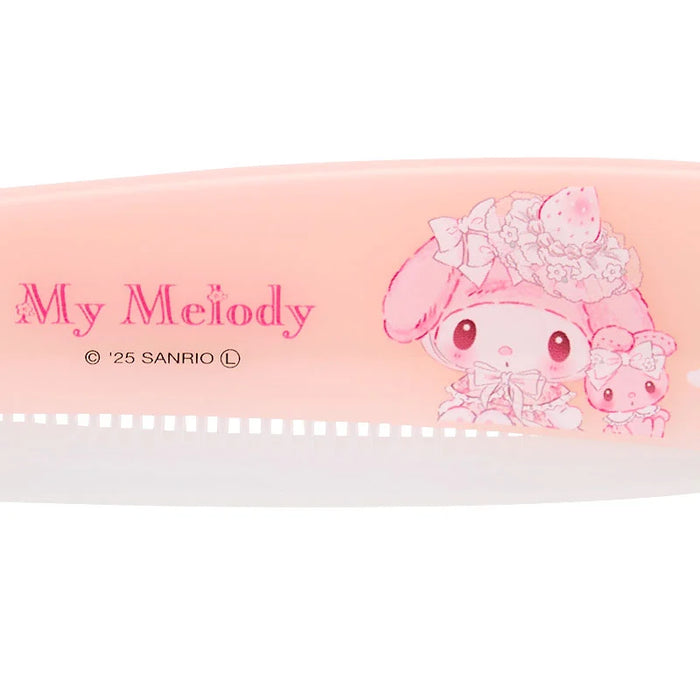 Japan Sanrio - My Melody Bangs Capsule Comb with Mascot (White Strawberry Tea Time)