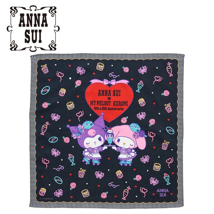 Japan Sanrio - My Melody & Kuromi ANNA SUI ANNA SUI Handkerchief (Neon)
