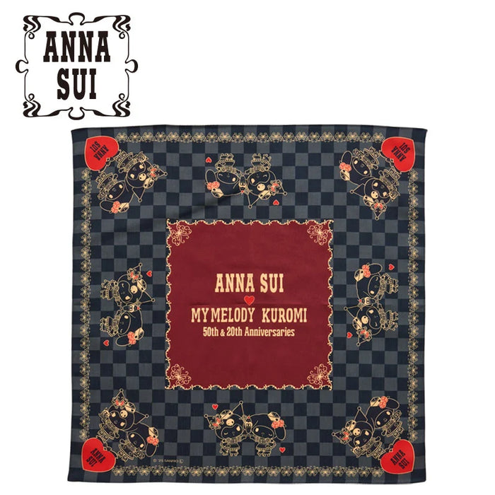 Japan Sanrio - My Melody & Kuromi ANNA SUI ANNA SUI Handkerchief (Checkered)