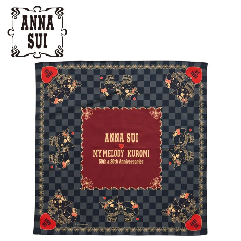 Japan Sanrio - My Melody & Kuromi ANNA SUI ANNA SUI Handkerchief (Checkered)