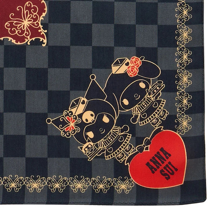 Japan Sanrio - My Melody & Kuromi ANNA SUI ANNA SUI Handkerchief (Checkered)