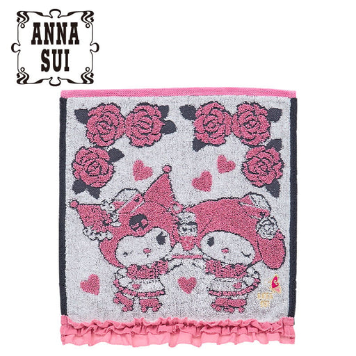 Japan Sanrio - My Melody & Kuromi ANNA SUI Towel Handkerchief (Ruffle) Color: Pink