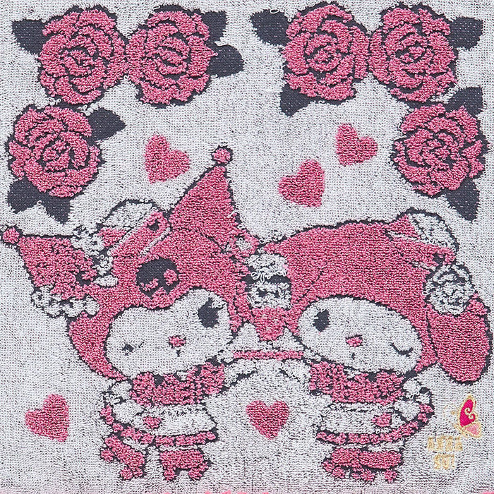 Japan Sanrio - My Melody & Kuromi ANNA SUI Towel Handkerchief (Ruffle) Color: Pink