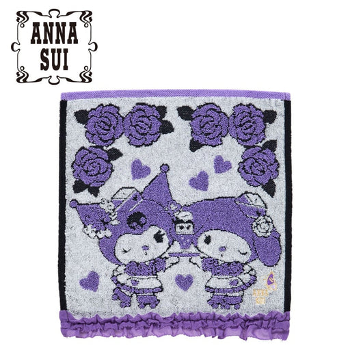 Japan Sanrio - My Melody & Kuromi ANNA SUI Towel Handkerchief (Ruffle) Color: Purple