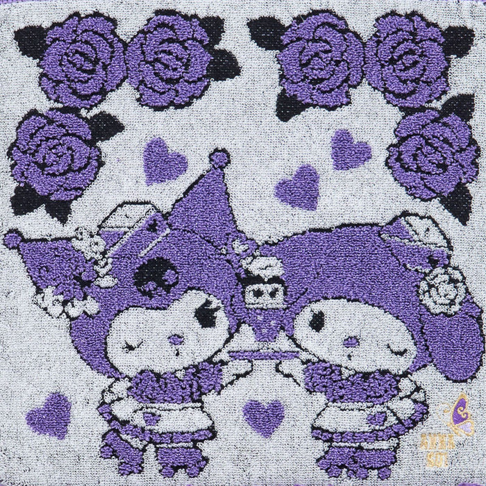 Japan Sanrio - My Melody & Kuromi ANNA SUI Towel Handkerchief (Ruffle) Color: Purple