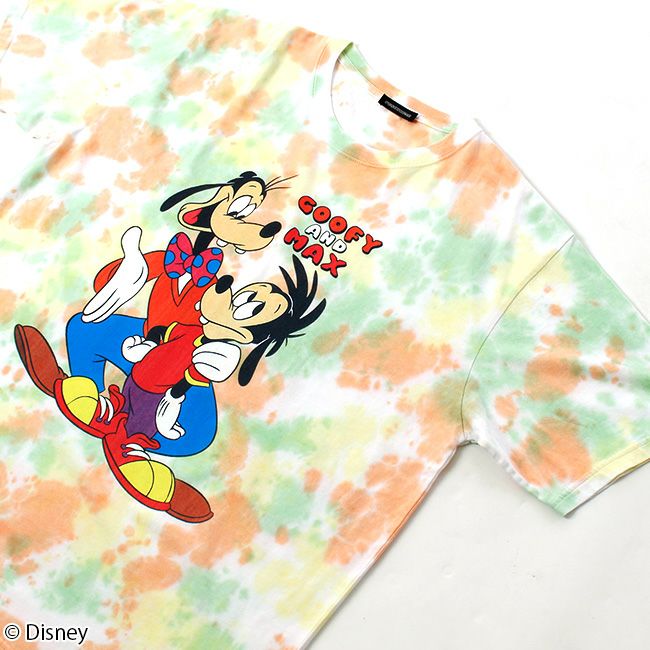 Japan Disney Collaboration - PONEYCOMB TOKYO Goofy & Max Tie-dye T-Shirt (2 Sizes)