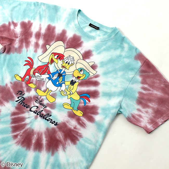 Japan Disney Collaboration - PONEYCOMB TOKYO The Three Caballeros Tie-dye T-Shirt (3 Sizes)