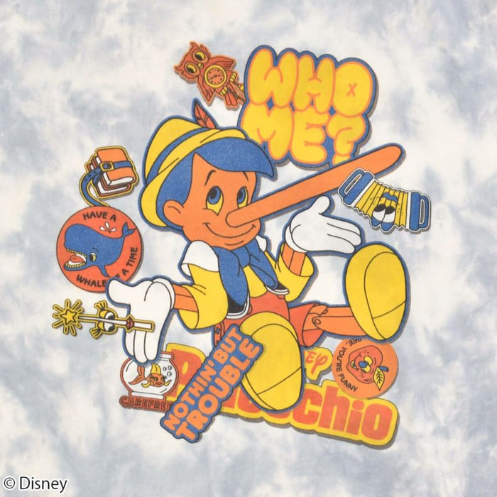 Japan Disney Collaboration - PONEYCOMB TOKYO Pinocchio Tie-dye T-Shirt (Blue)