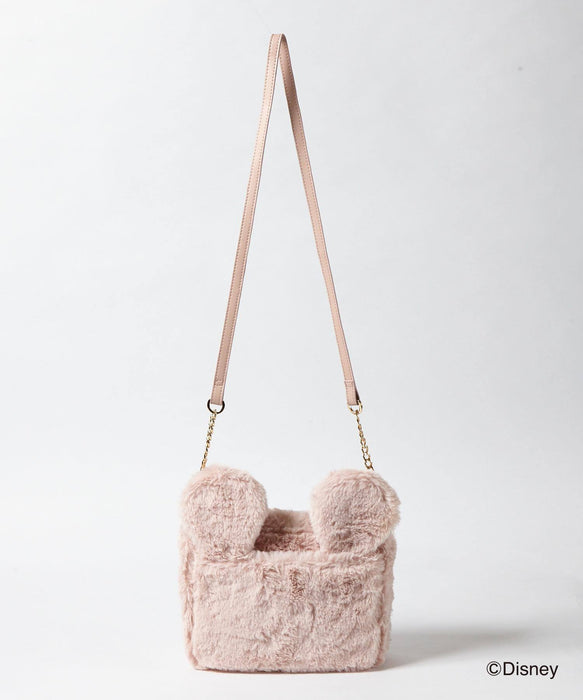 JP - Fluffy Minnie Mouse Long Strap Bag
