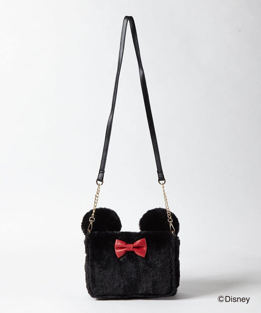 JP - Fluffy Minnie Mouse Long Strap Bag