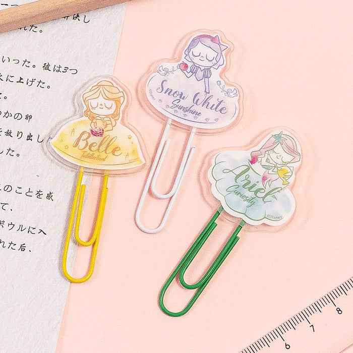 Taiwan Disney Collaboration - Dreaming Princesses Acrylic Paper Clip (1 pack of 6)