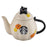 Starbucks Taiwan- Halloween 2022 - Black Cat White Pumpkin Tea Pot