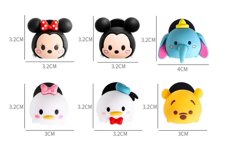China Disney Collaboration - Tsum Tsum Mini Hook with a Sticker Back - A Set of 4 (3 Styles)