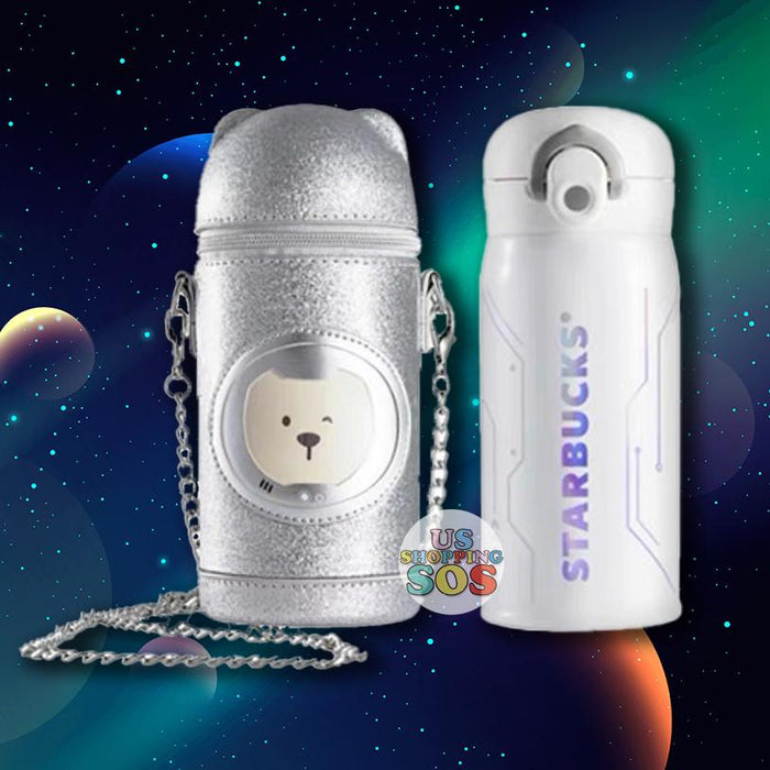 Starbucks China - Astronaut 2021 - 18. Thermos Stainless Steel Handy Bottle 350ml & Bearista Pouch
