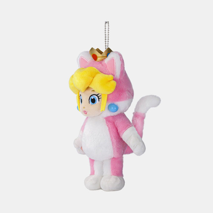Japan Nintendo - Super Mario Cat Princess Peach Plush Keychain
