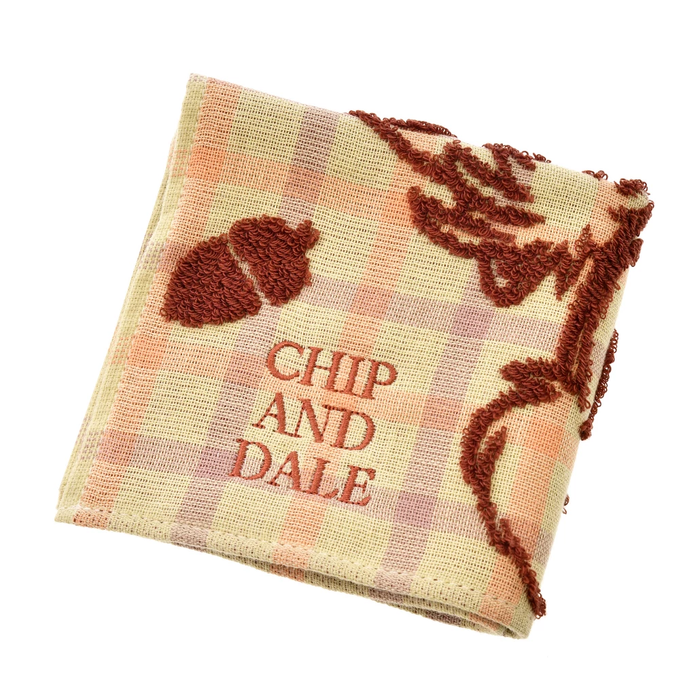JDS - Chip & Dale "Gauze Check Face & Motif" Mini Towel