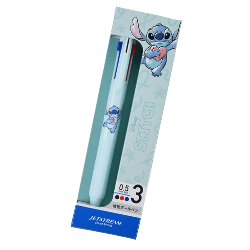 JDS - Stitch uni Ballpoint Pen Jetstream 3 Color Red, Blue Ink 0.5mm