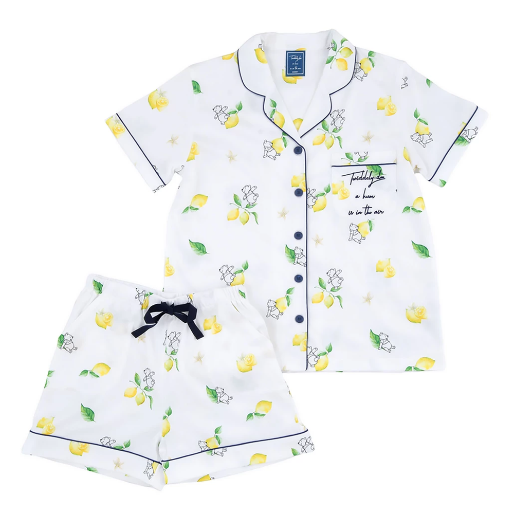 JDS - Winnie the Pooh Summer Art Short Sleeve Pajamas For Adults
