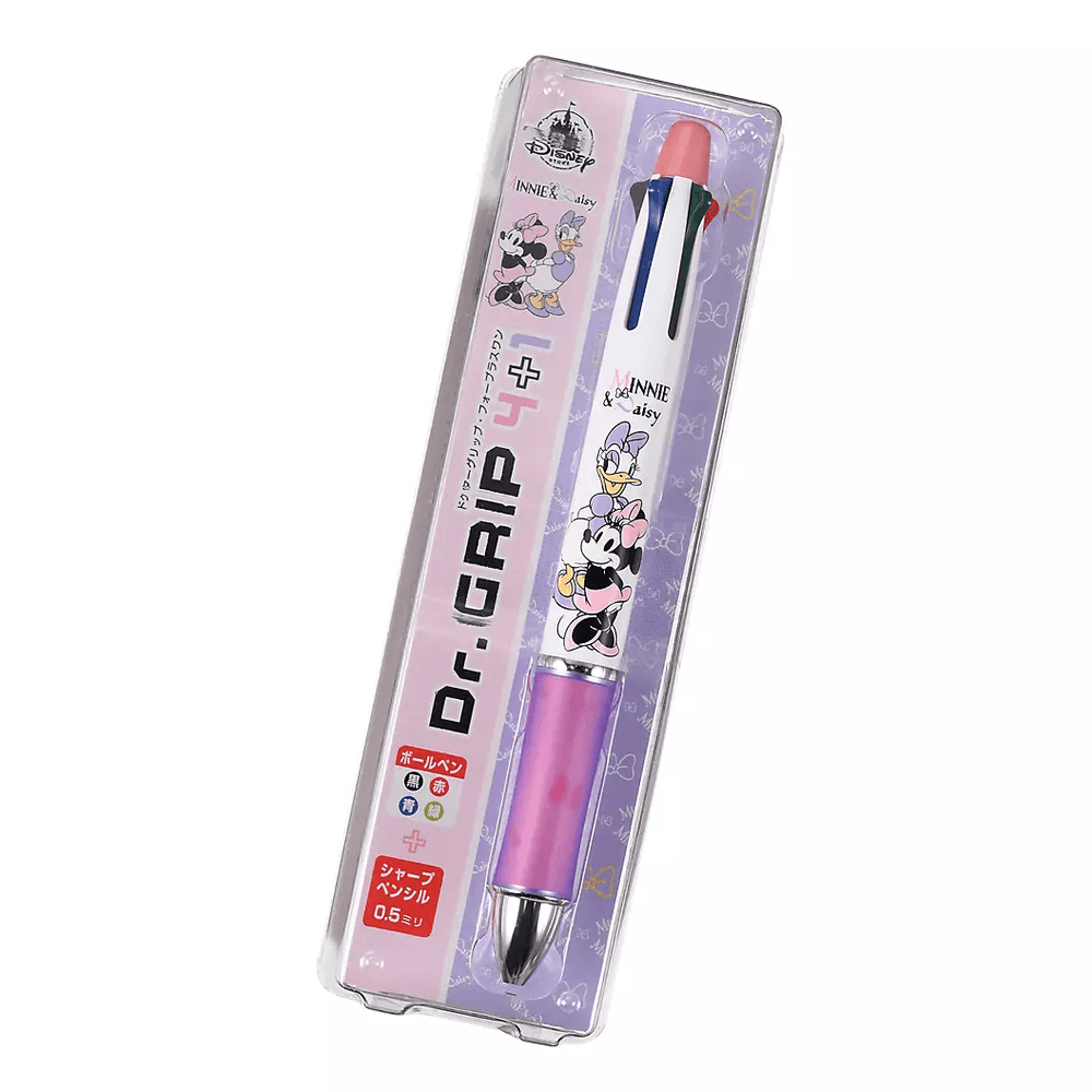 JDS - PILOT Dr. Grip 4+1 Multi-Function Refillable & Retractable Ballpoint Pen + Pencil x Minnie Mouse & Daisy Duck