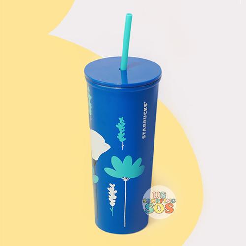 Starbucks China - Summer Blossom 2020 - Gorgeous Summer Blue Stainless Steel Cold Cup 591ml