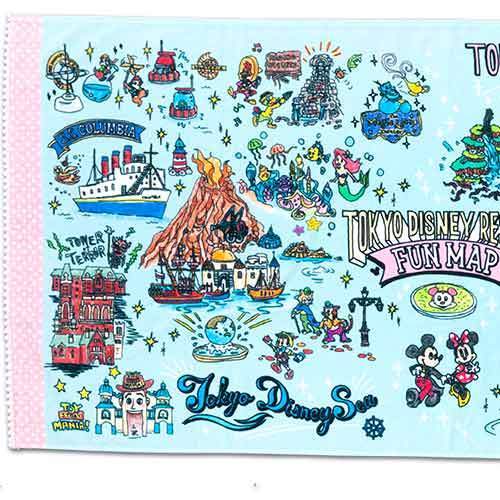 TDR - Tokyo Disney Resort Fun Map Collection - Bath Towel